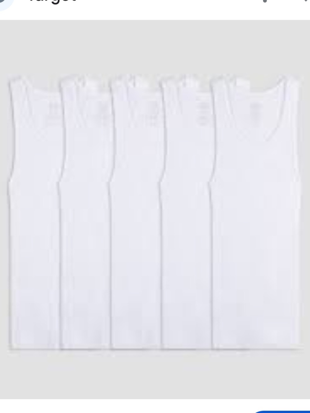 NWOT Fruit of the Loom Boys White Tank Tops -undershirt, 7 Pack, Size Small